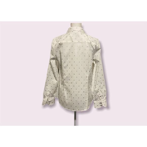 Talbots Polka Dot Button Down Blouse - Picture 4 of 6